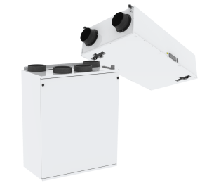 Compact counter flow heat recovery units for residential application inf 500 m3h