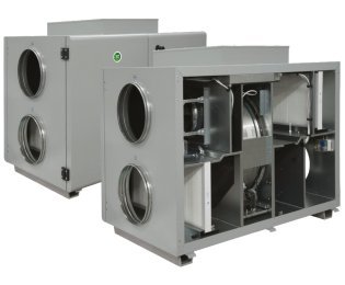 Compact wheel heat recovery units for commercial application