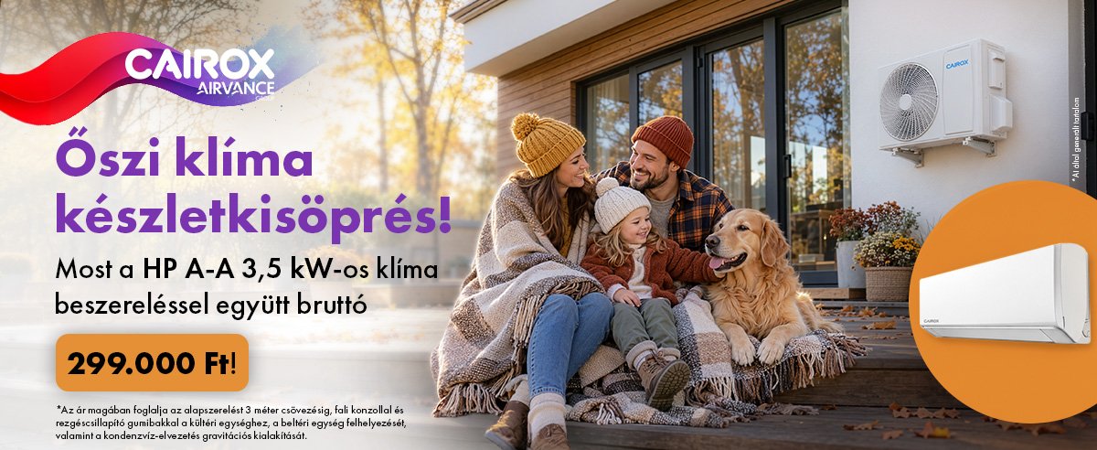 Cairox klíma kampány 2026 október